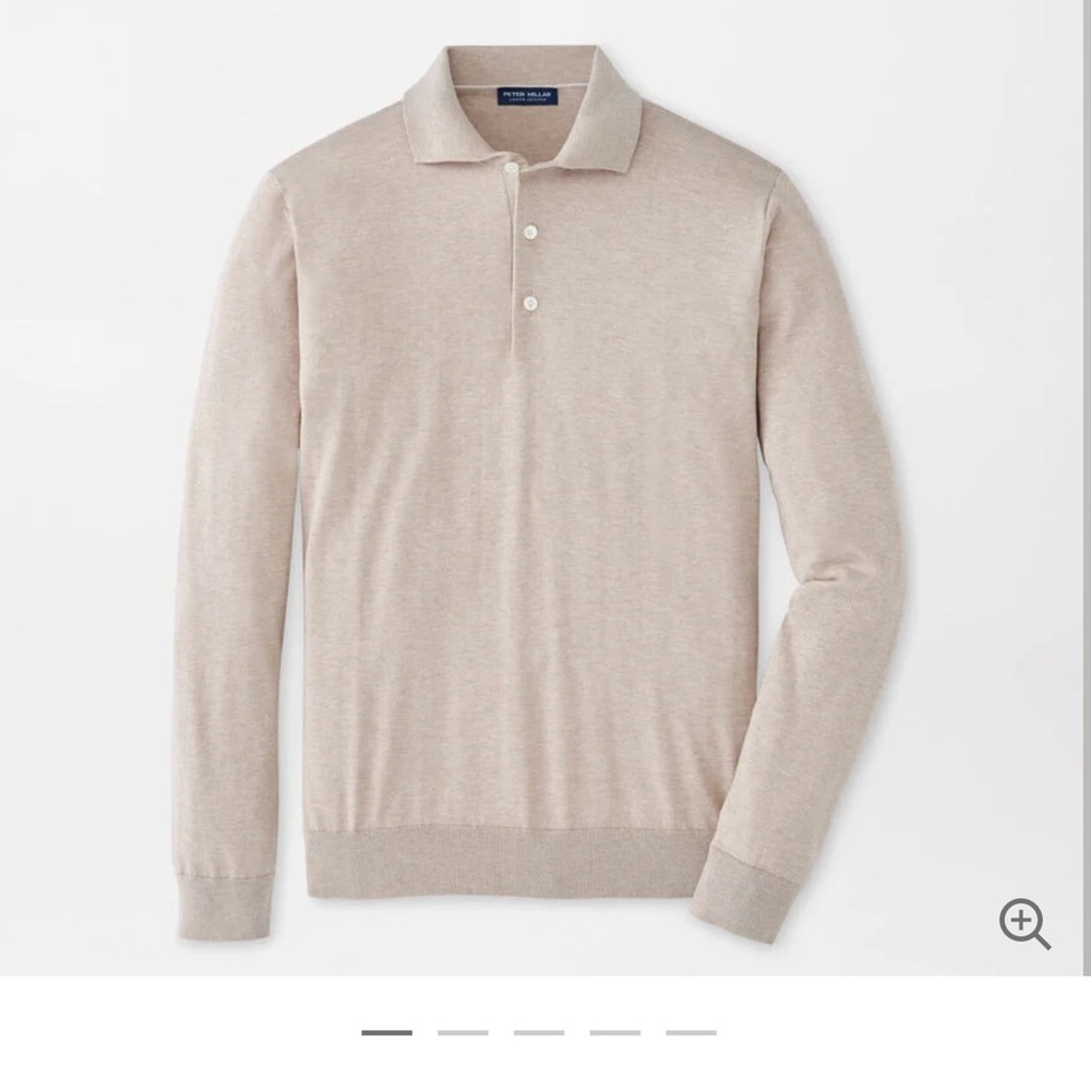 Peter Millar Merino Wool Cashmere Silk Golf Long Sleeve Sweater‎ XL Lime Green - Picture 5 of 5